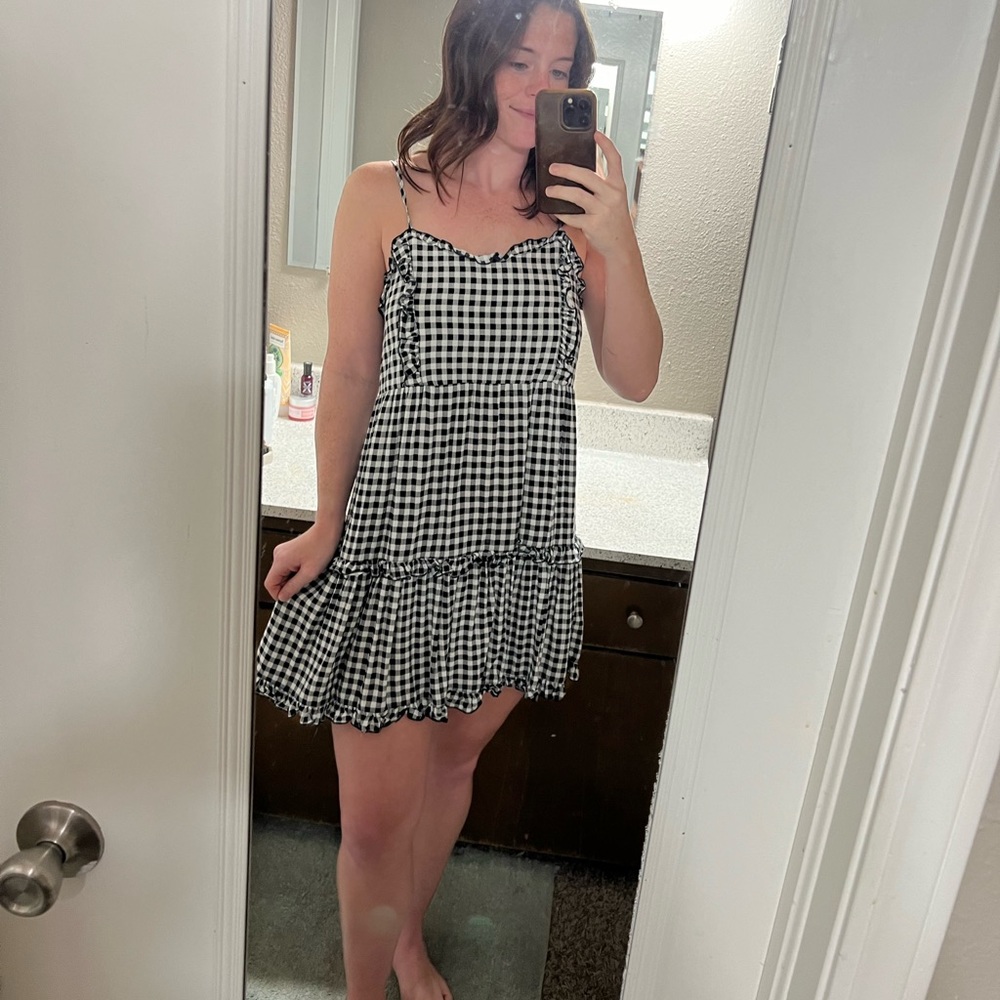 Black and White Checkered Sundress